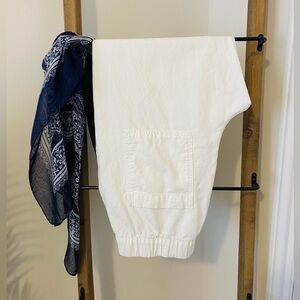 GAP Ladies White Linen Pants, Large